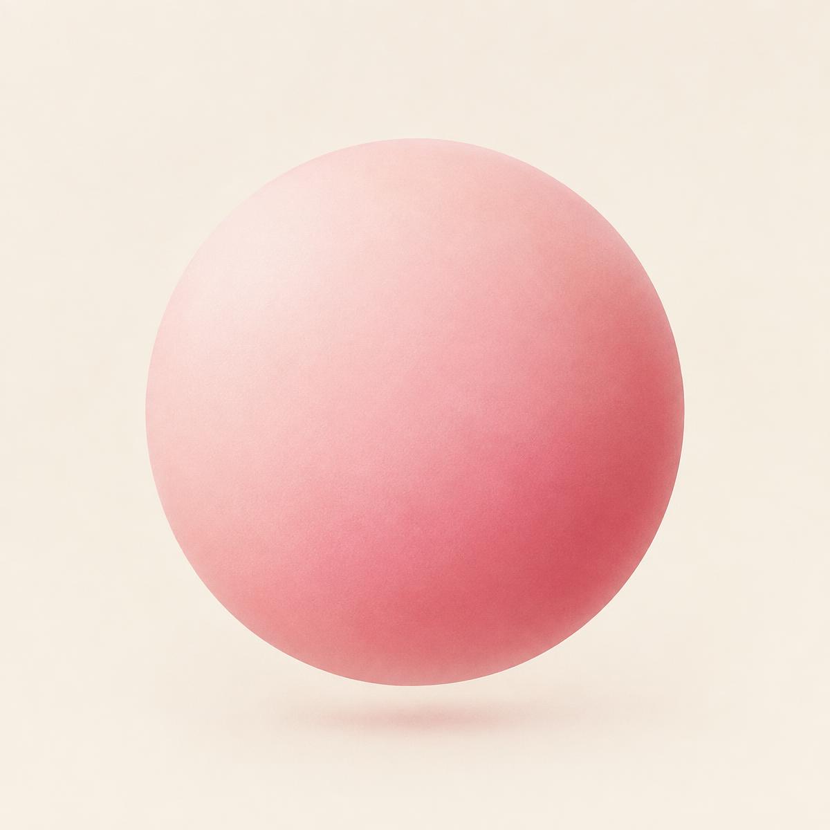 Abstract pink sphere used across LUMÉ campaign art direction